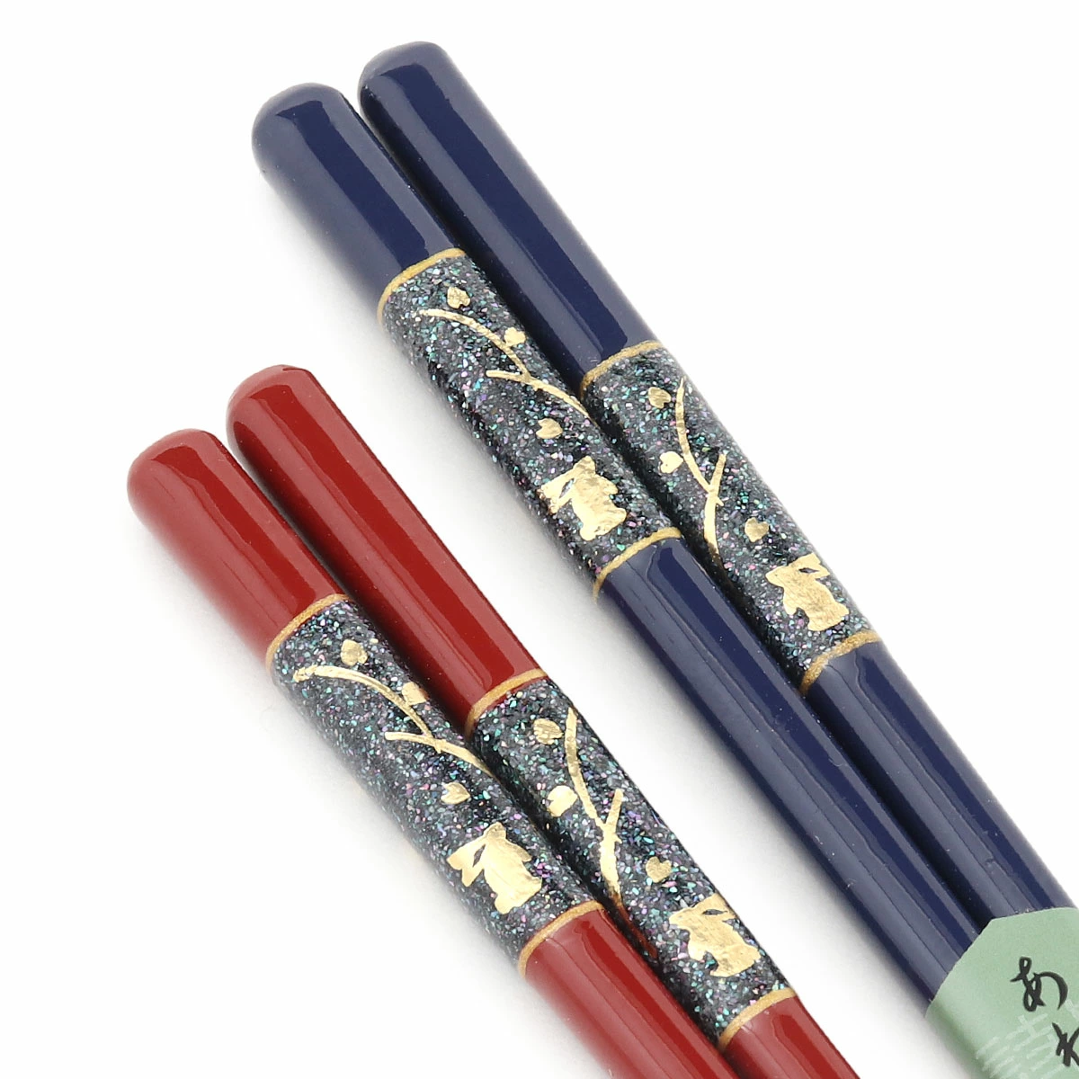 Japanese Lacquer Chopsticks – Wakasanuri Rabbit Couple Gift Set