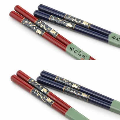 Japanese Lacquer Chopsticks – Wakasanuri Rabbit Couple Gift Set