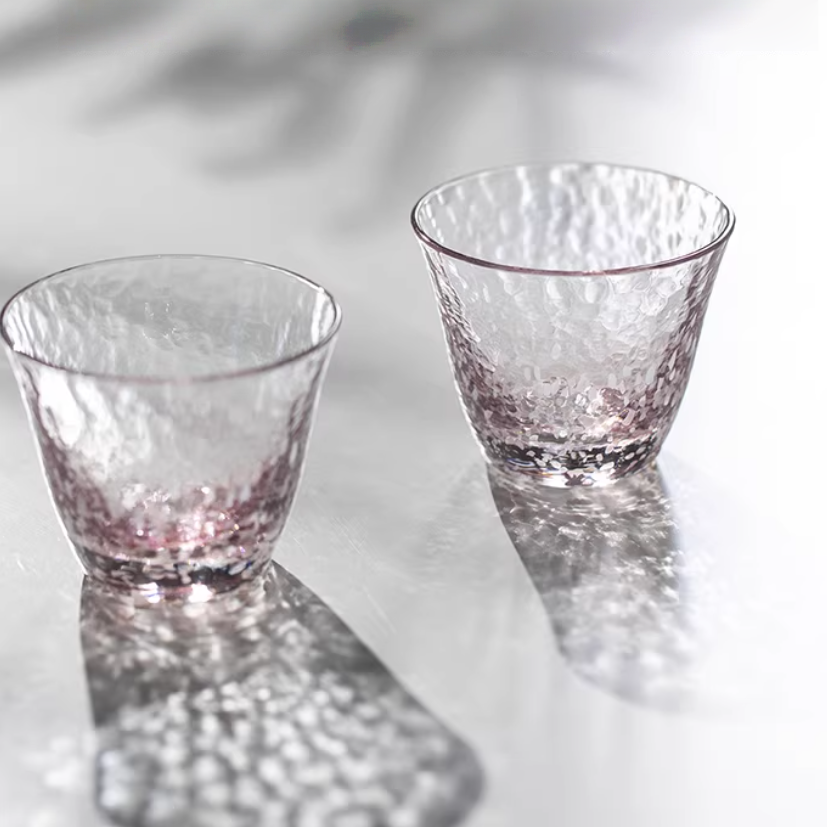 Sake Set Japanese Glass Flagon & Cups – Sakura Snow Design