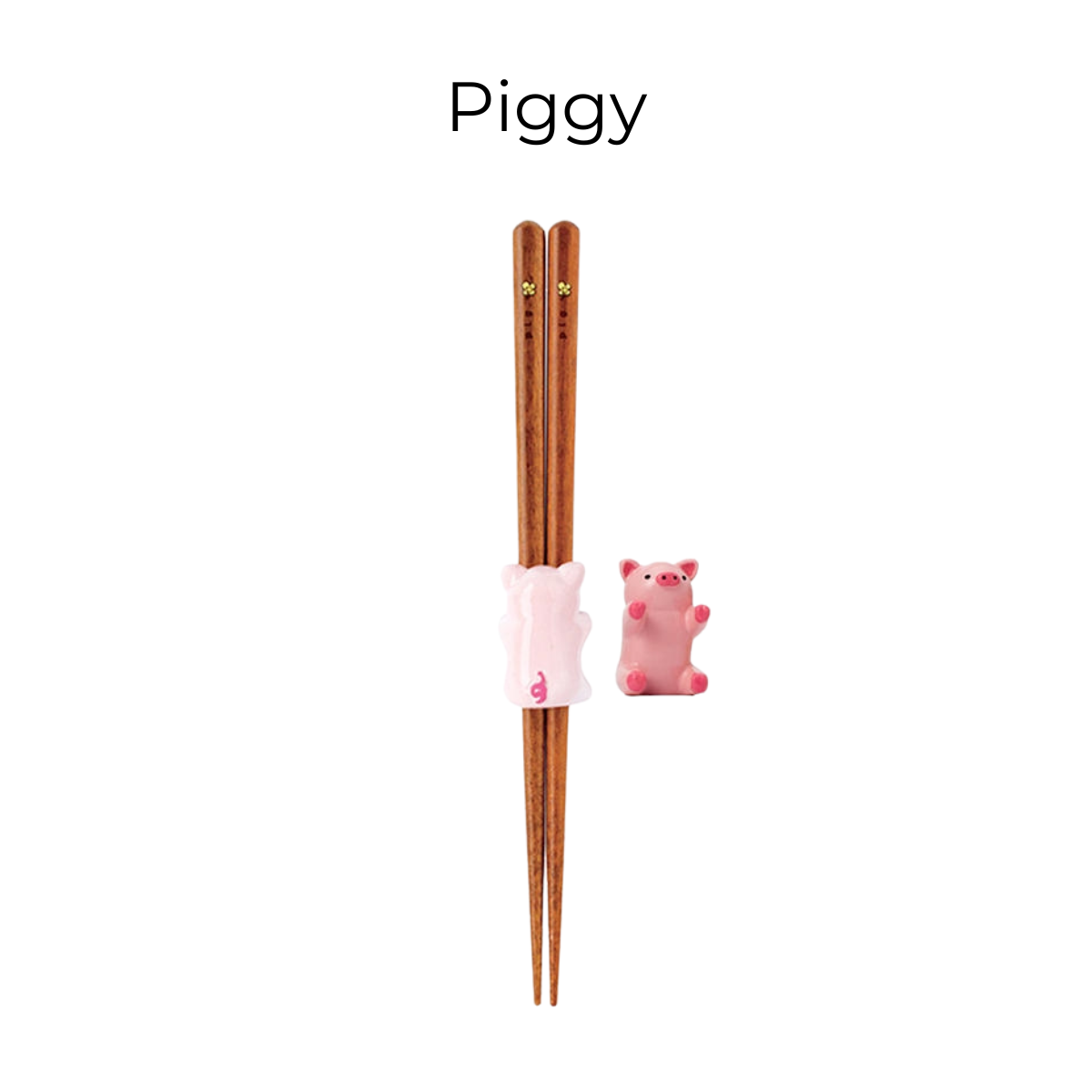 Kids Chopsticks Wooden Animal Series Japanese Panda Kitten with Rest