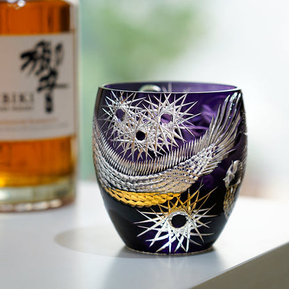 Japanese Cut Crystal Whiskey Glass Edo Kiriko Majestic Dragon – Dragon Motif Tumbler