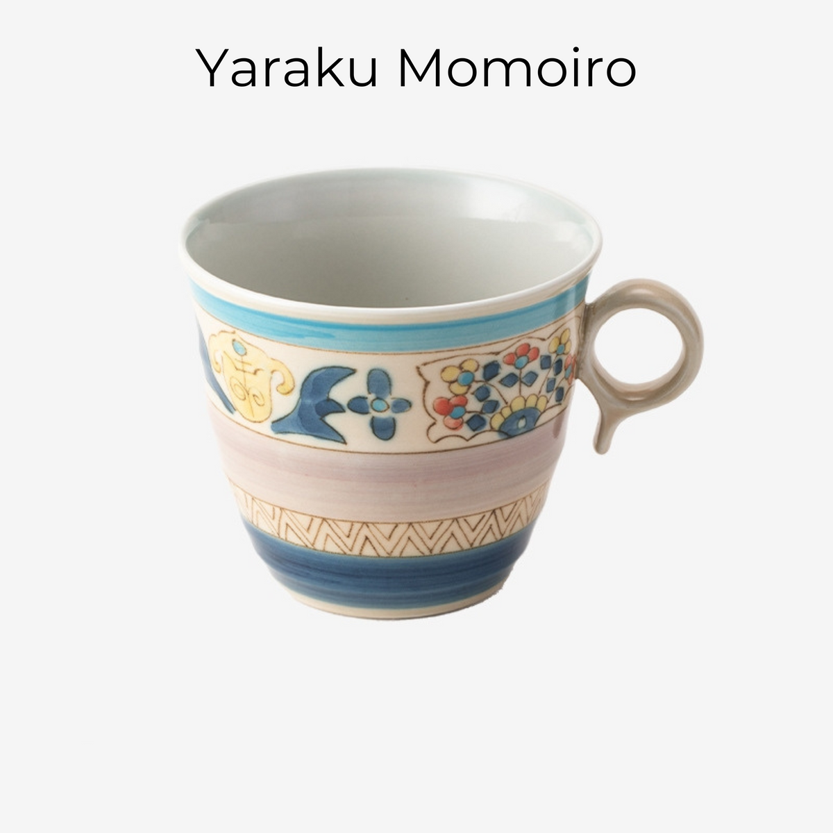 Ceramic Mug | Japanese Hasami Ware Hanashin Floral Vintage Handcrafted Collection