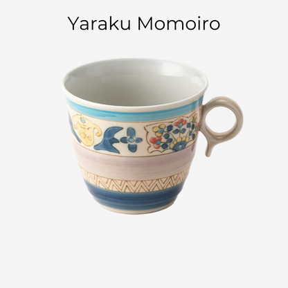 Ceramic Mug | Japanese Hasami Ware Hanashin Floral Vintage Handcrafted Collection