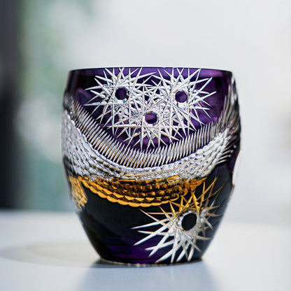 Japanese Cut Crystal Whiskey Glass Edo Kiriko Majestic Dragon – Dragon Motif Tumbler