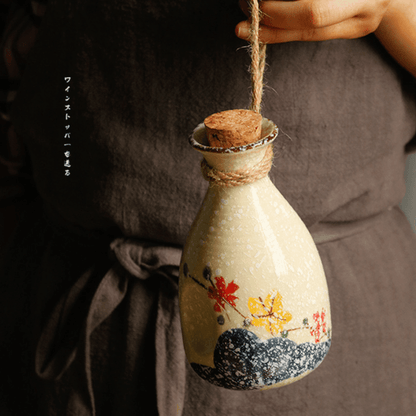 Japanese Sake Set – Sakura Ceramic Flagon Cups Tray Options