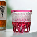 Whiskey Glass Sakura Radiance | Edo Kiriko Pink Cherry Blossom Crystal