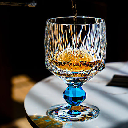 Whiskey Glass Edo Kiriko Handcrafted Crystal Prism with Wooden Gift Box