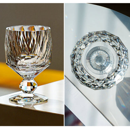 Whiskey Glass Edo Kiriko Handcrafted Crystal Prism with Wooden Gift Box