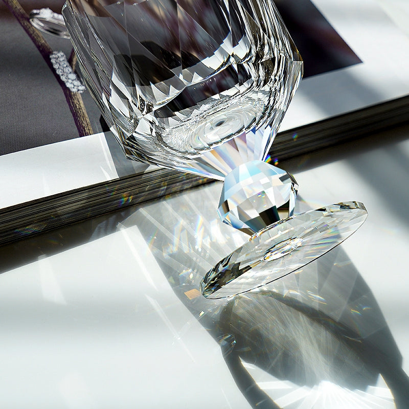 Whiskey Glass Edo Kiriko Handcrafted Crystal Prism with Wooden Gift Box
