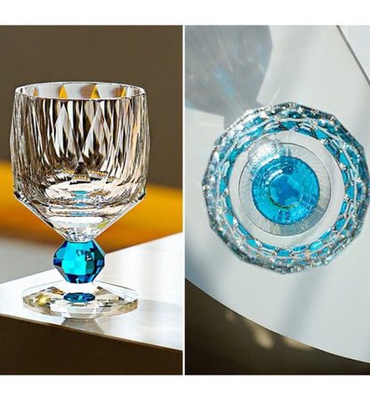 Whiskey Glass Edo Kiriko Handcrafted Crystal Prism with Wooden Gift Box