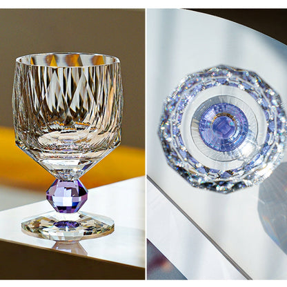 Whiskey Glass Edo Kiriko Handcrafted Crystal Prism with Wooden Gift Box