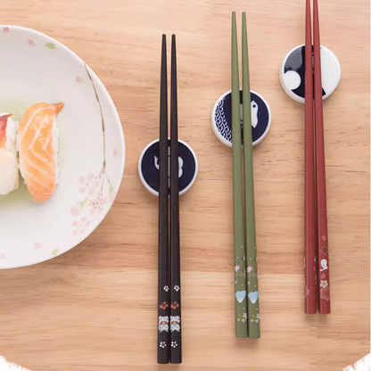 Japanese Chopsticks Set of 5 – Lucky Cat Sakura Rabbit Fuji