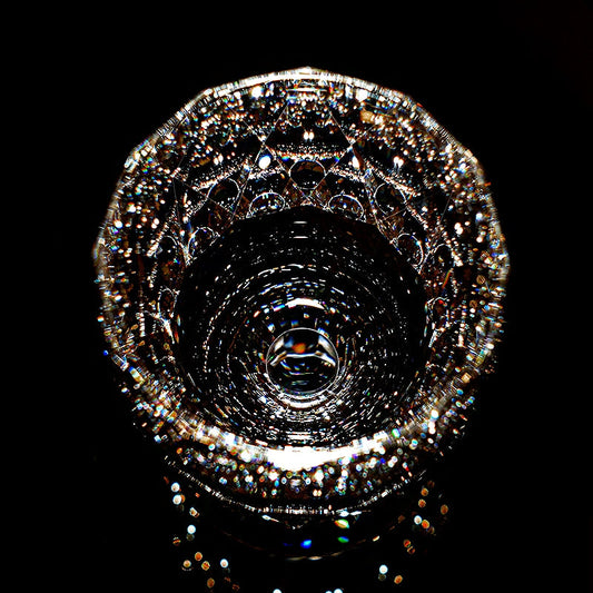 Whiskey Glass Edo Kiriko Handcrafted Crystal Prism with Wooden Gift Box