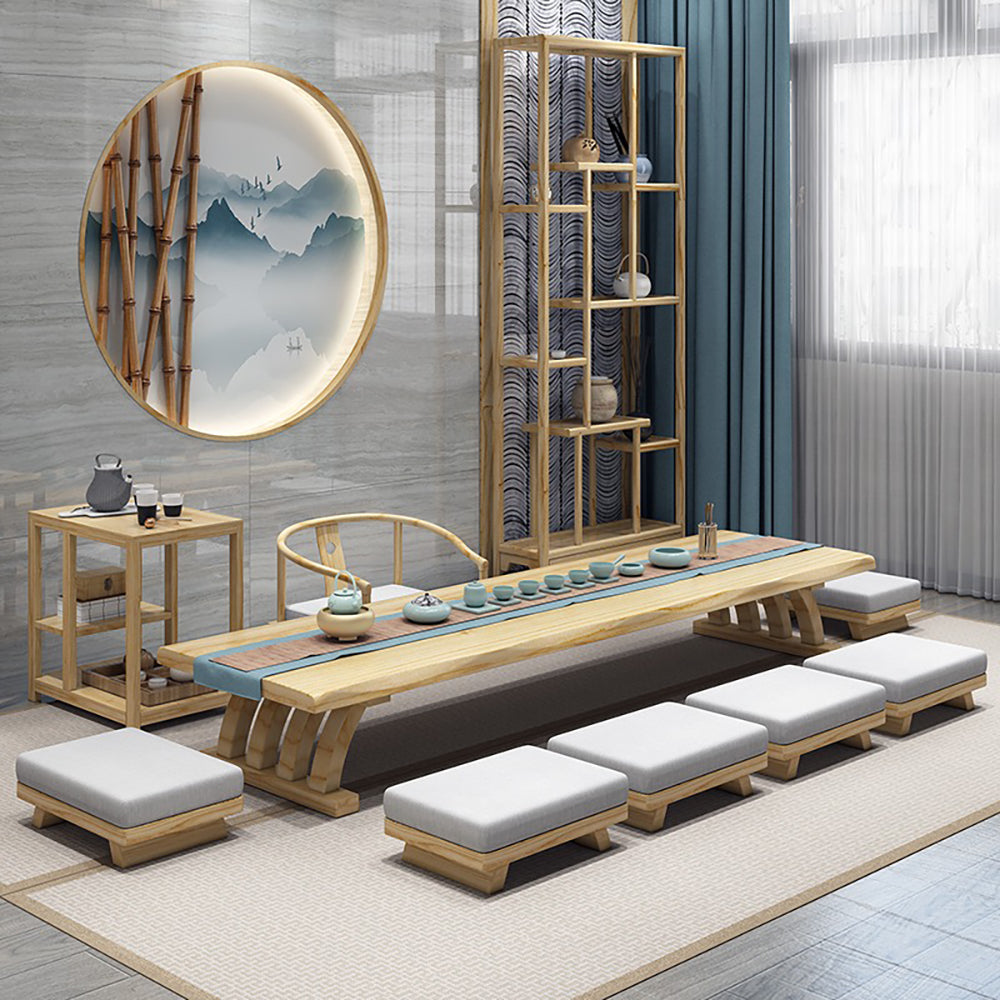Tatami Tea Table Set Solid Pine Wood Japanese 5 Sizes