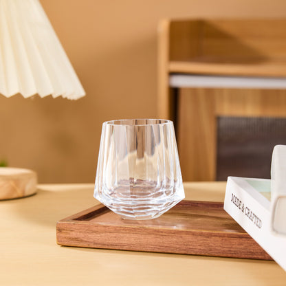 Crystal Whiskey Glass Edo Kiriko Hikari Tsuzumi Hand-Cut | Japanese Artisan Glassware