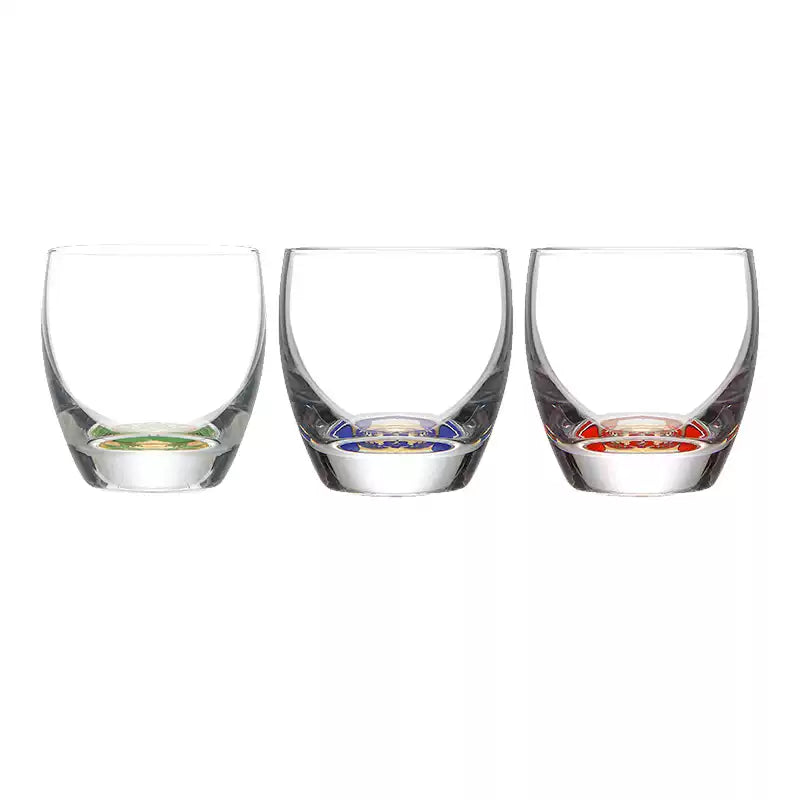 Sake Cup Set Japanese Gold Mt. Fuji Glass – Shochikubai 3pc