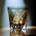 Handcrafted Whiskey Glass Kiriko Shadow Luminary Cut Crystal Tumbler