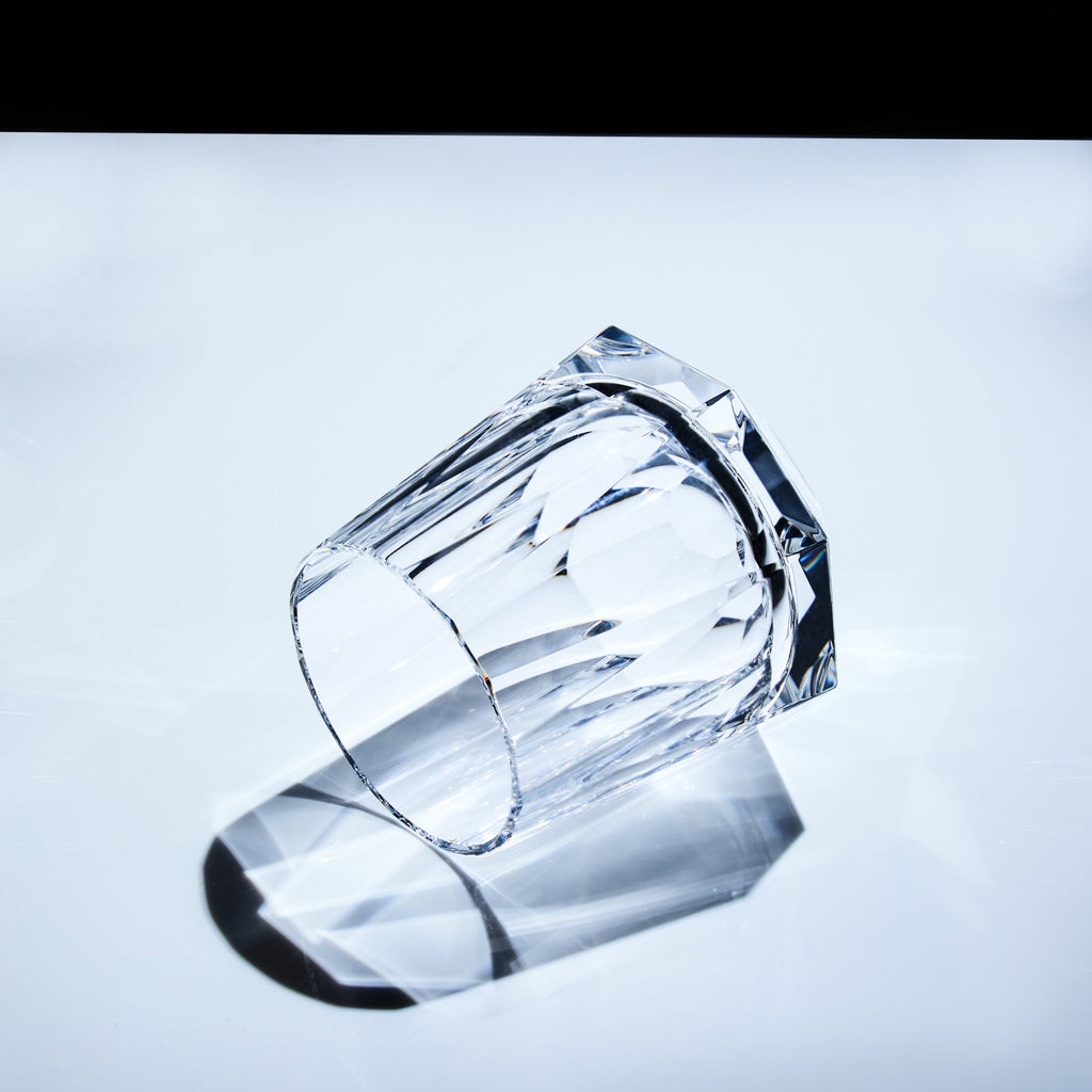 Crystal Whiskey Glass Edo Kiriko Hikari Tsuzumi Hand-Cut | Japanese Artisan Glassware