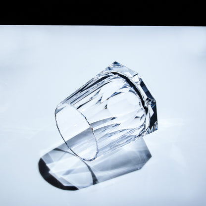 Crystal Whiskey Glass Edo Kiriko Hikari Tsuzumi Hand-Cut | Japanese Artisan Glassware