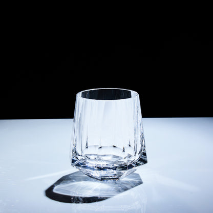 Crystal Whiskey Glass Edo Kiriko Hikari Tsuzumi Hand-Cut | Japanese Artisan Glassware