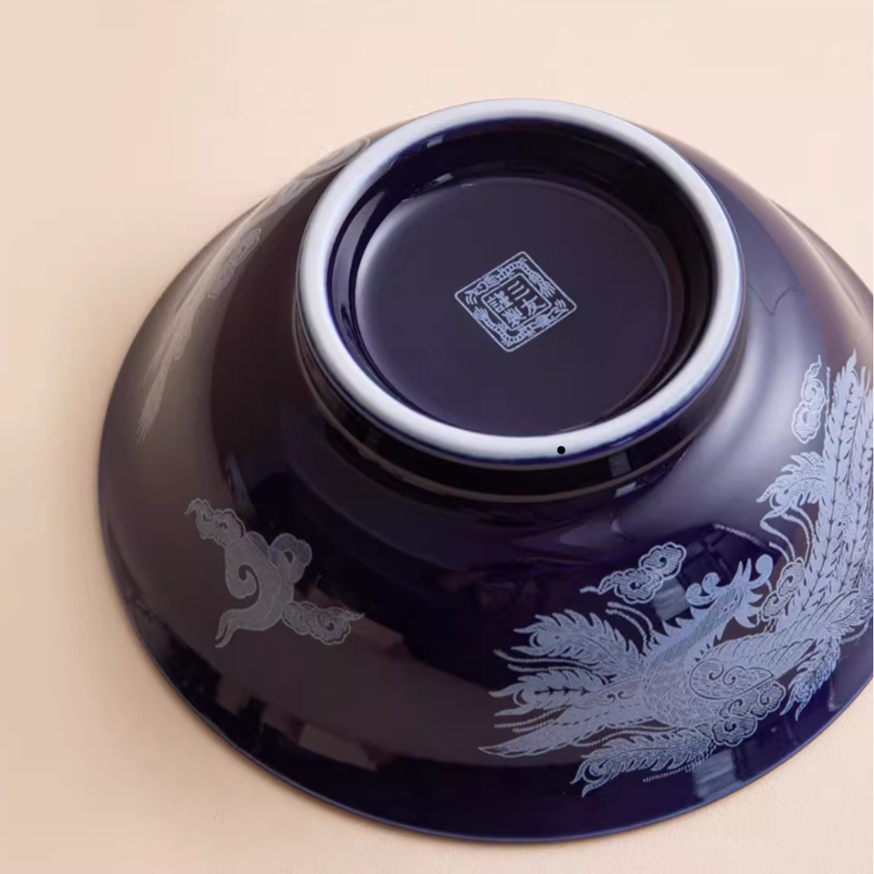 Ramen Bowl Dragon Design | Japanese Ceramic Porcelain Bowl