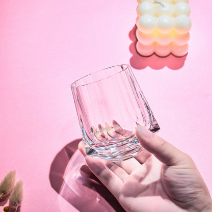 Crystal Whiskey Glass Edo Kiriko Hikari Tsuzumi Hand-Cut | Japanese Artisan Glassware