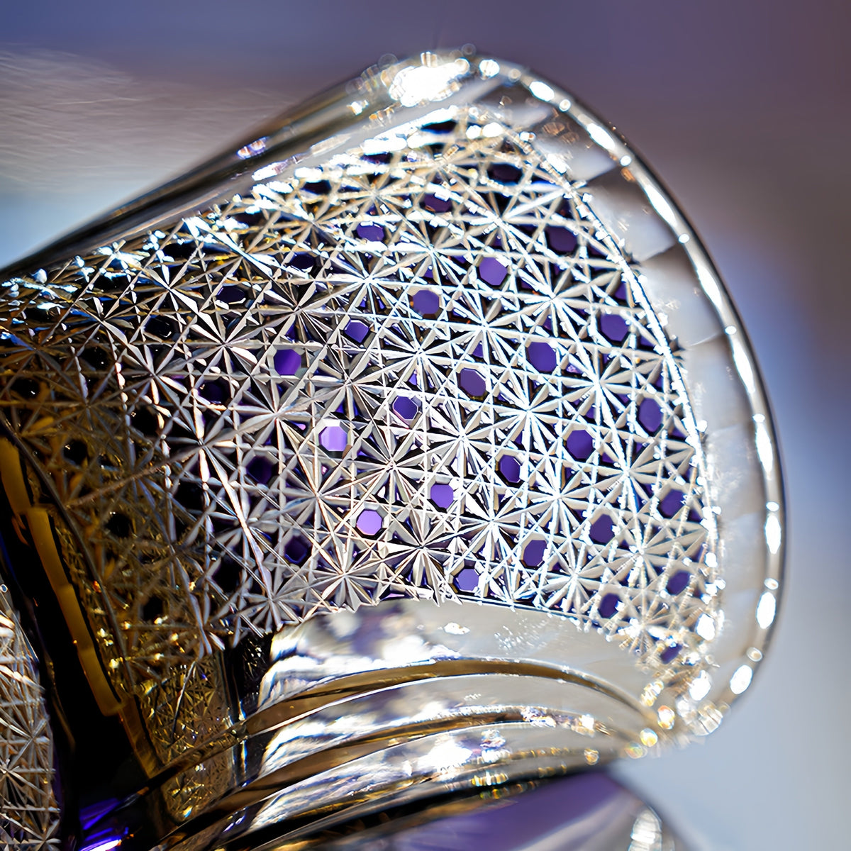 Whiskey Glass Murasaki Tora | Handcrafted Edo Kiriko Crystal