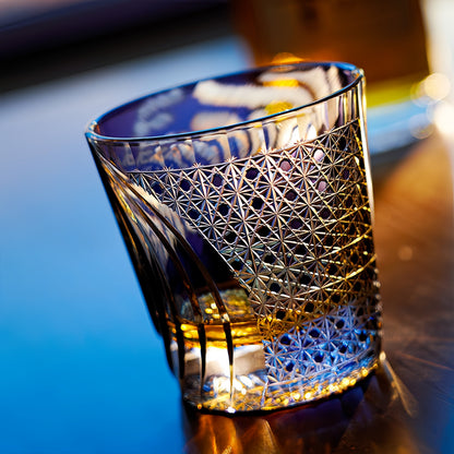 Whiskey Glass Murasaki Tora | Handcrafted Edo Kiriko Crystal