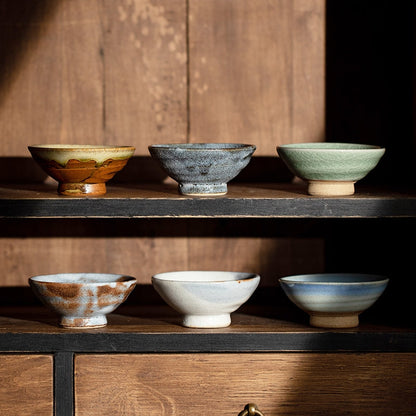 Tea Cup Set of 6 – Shino Ware Rokkyaku Handcrafted Ceramic
