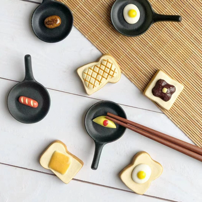 Chopstick Rest – Mino Ware Ceramic Food-Shaped Japanese Decor