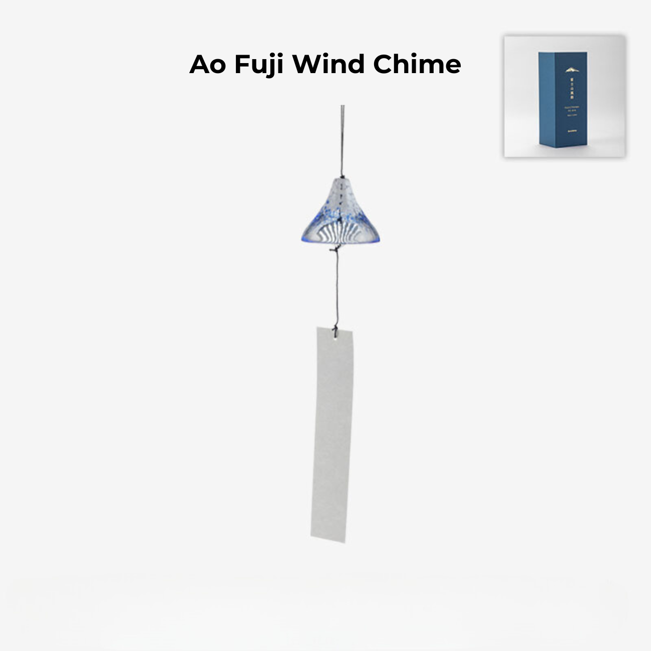Glass Wind Chime Handcrafted Japanese Aderia Hand-Blown Hand-Painted Furin Home Decor Gift Made in Japan