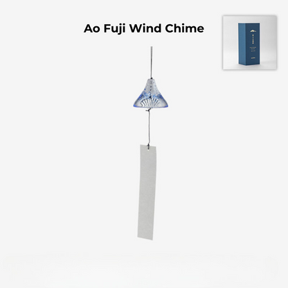 Glass Wind Chime Handcrafted Japanese Aderia Hand-Blown Hand-Painted Furin Home Decor Gift Made in Japan