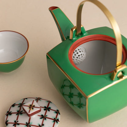 Japanese Ceramic Tea Set Jade Green | Zensho Teapot