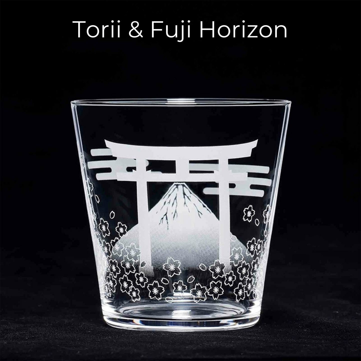 Whiskey Glass Japanese Scenic Etched Tumbler | Toyo-Sasaki