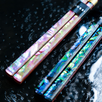 ISSOU Mother of Pearl Chopsticks Japanese Pink Blue Couples Gift