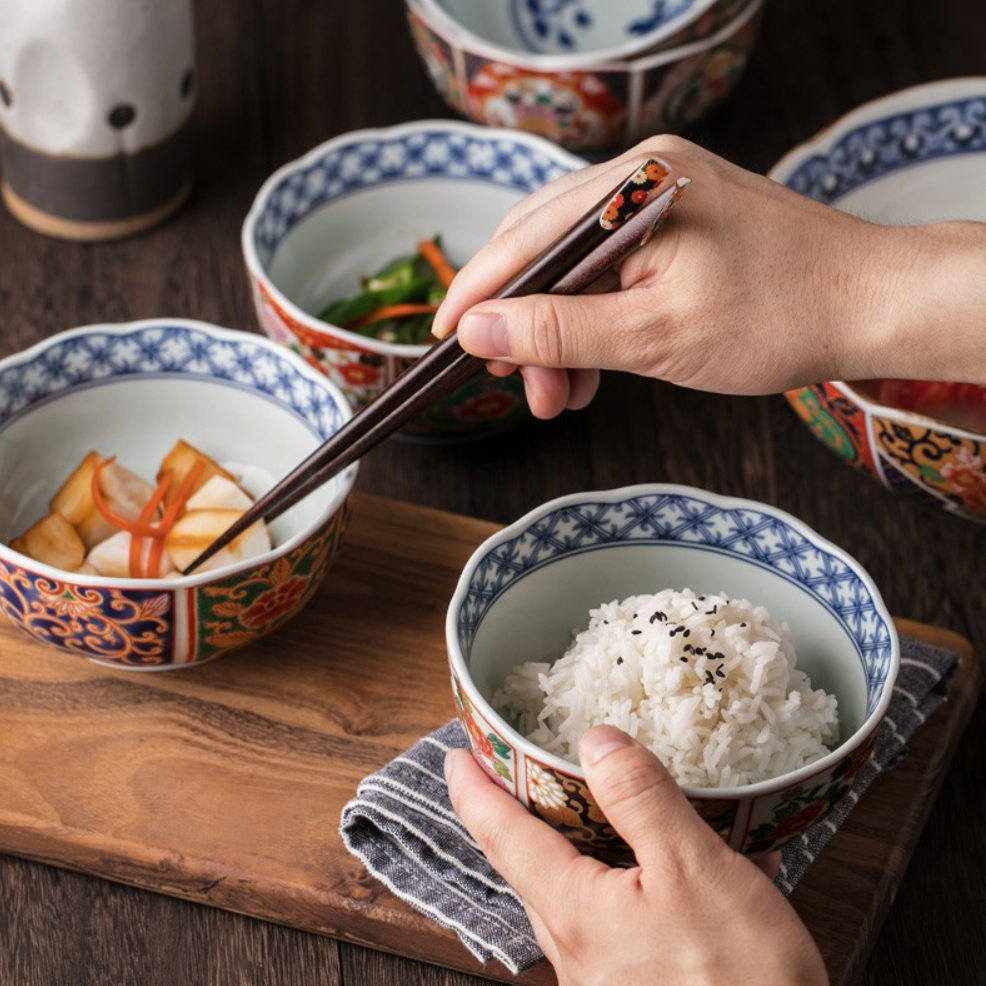 Bowl Set of 5 | Japanese Mino Ware Court Dyed Ceramic Dishwasher Safe