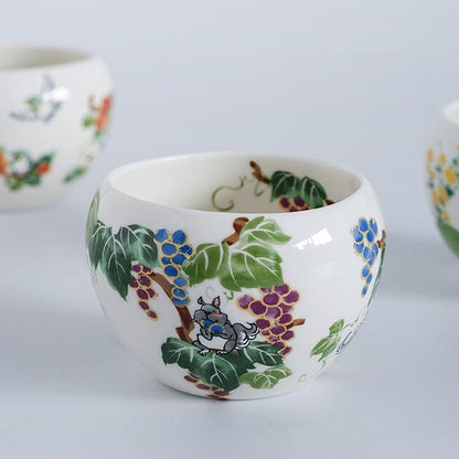 Japanese Ceramic Tea Cup – Hand-Painted Animal Artist Signed