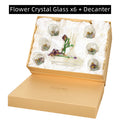 Flower Crystal Glass x6 + Decanter (Gift Box)