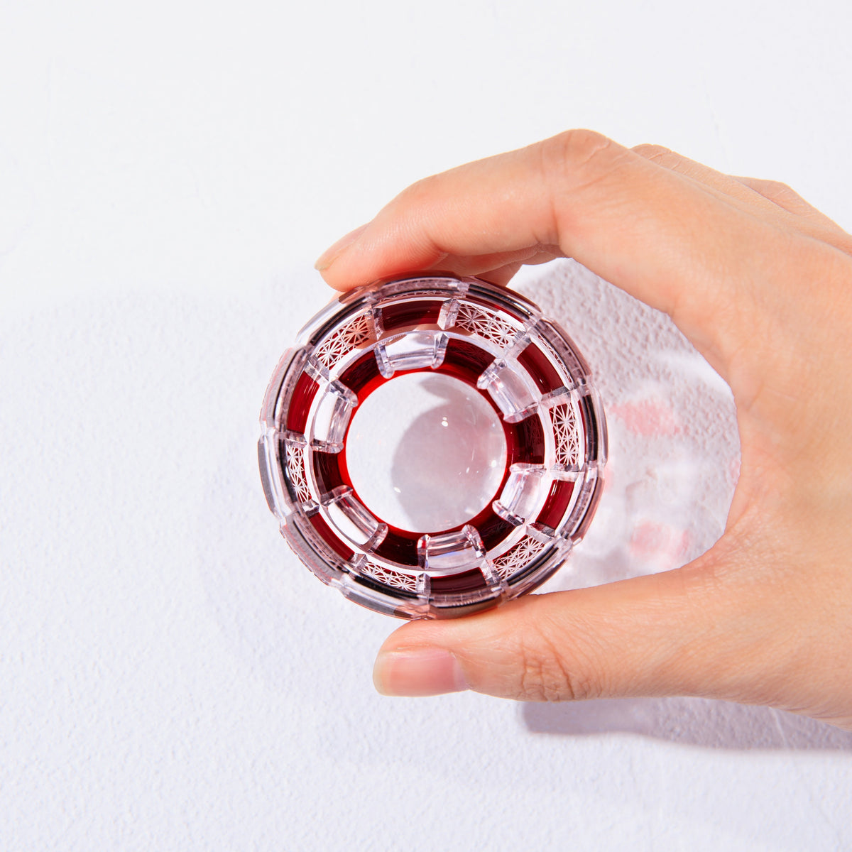 Sake Cup Edo Kiriko Hikari-no-Ha Guinomi Hand-Cut Crystal | Japanese Artisan Glassware