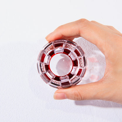 Sake Cup Edo Kiriko Hikari-no-Ha Guinomi Hand-Cut Crystal | Japanese Artisan Glassware
