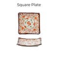 Japanese Ceramic Dish Set – Mino Ware Akae Red Butterfly