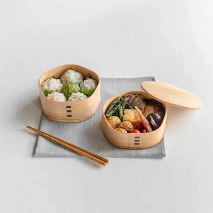 Bento Box Magewappa – Odate Akita Cedar Ume Blossom Handcrafted