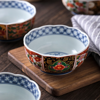 Bowl Set of 5 | Japanese Mino Ware Court Dyed Ceramic Dishwasher Safe