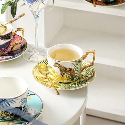 Ceramic Tea Set Gift – Rainforest Theme Teapot & Cup Set