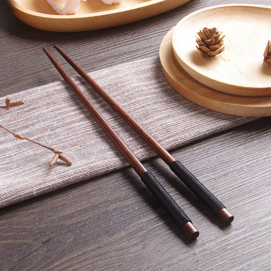 Chopsticks Set of 5 | Japanese Wooden Decorative Thread Anti-Roll Design
