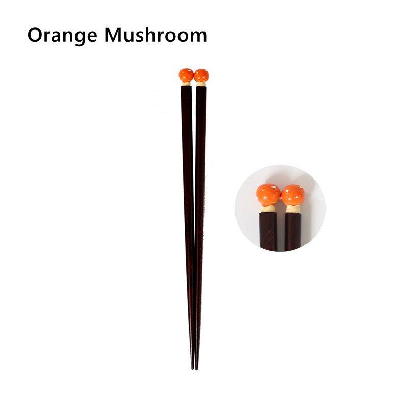 Japanese Chopsticks Fall Harvest Theme Pumpkin Mushroom Apple Design Kids and Adult Styles