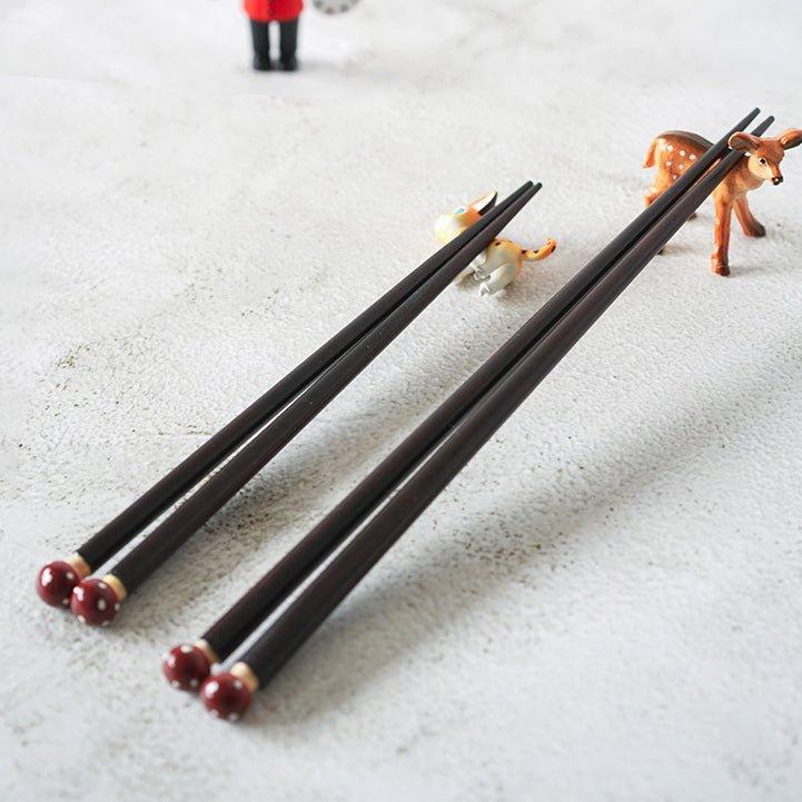 Japanese Chopsticks Fall Harvest Theme Pumpkin Mushroom Apple Design Kids and Adult Styles