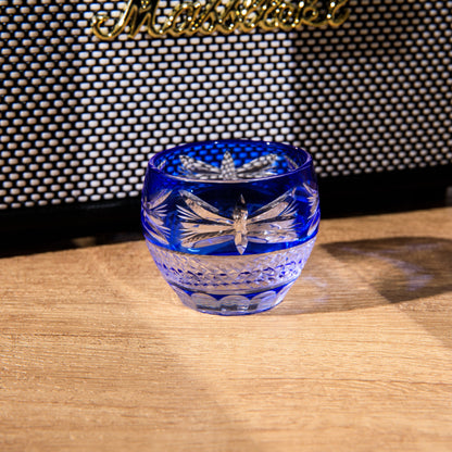 Sake Glass Ruri Ochoko | Edo Kiriko Blue Hand-Cut Collection 5 Styles