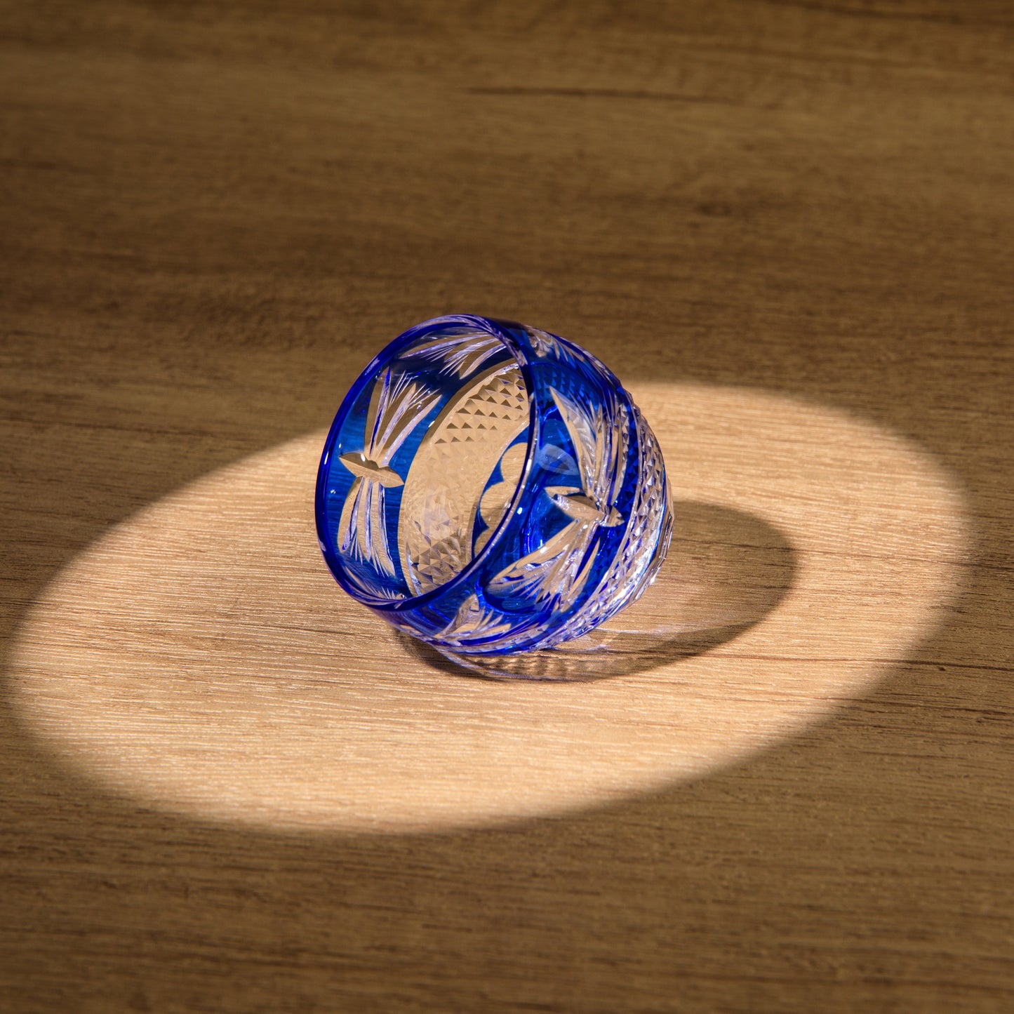 Sake Glass Ruri Ochoko | Edo Kiriko Blue Hand-Cut Collection 5 Styles