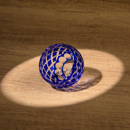 Sake Glass Ruri Ochoko | Edo Kiriko Blue Hand-Cut Collection 5 Styles